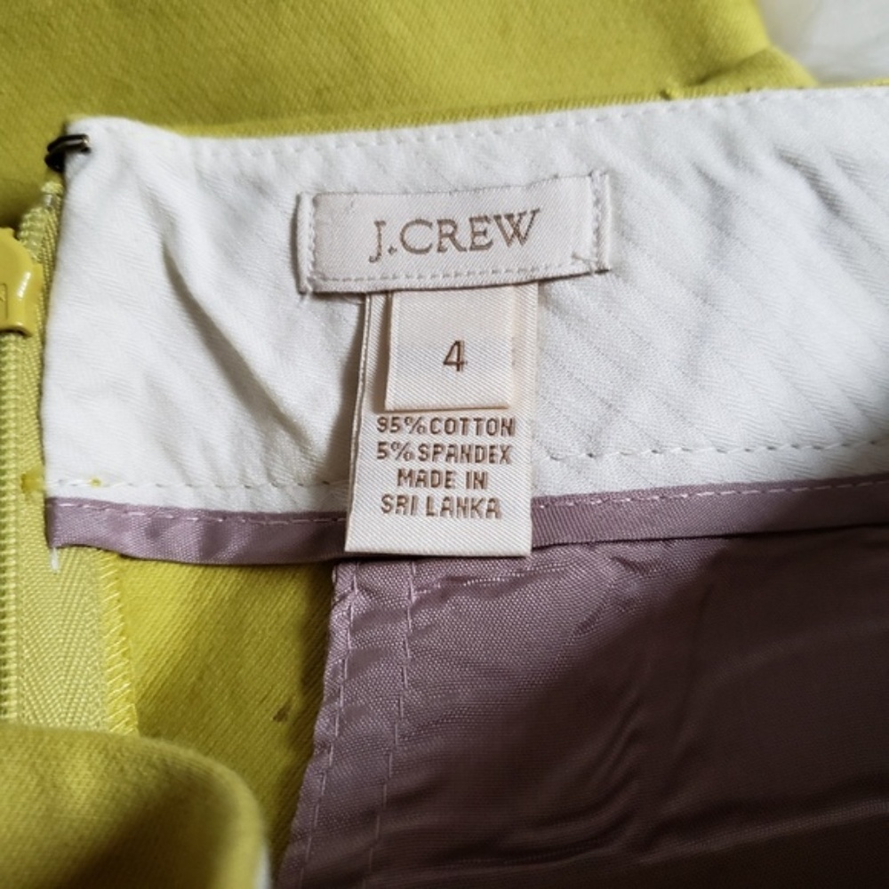 EUC J. Crew Pencil Skirt sz 4 Golden Yellow - Picture 4 of 4